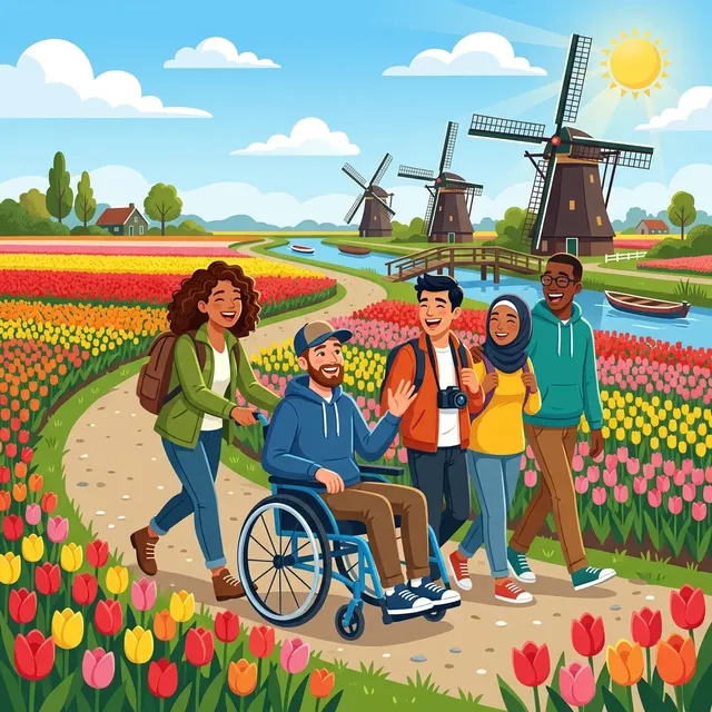 Illustratie over reizen met een beperking